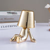 Golden Statue Lamp Creative LED Charging Atmosphere Night Light