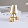 Golden Statue Lamp Creative LED Charging Atmosphere Night Light